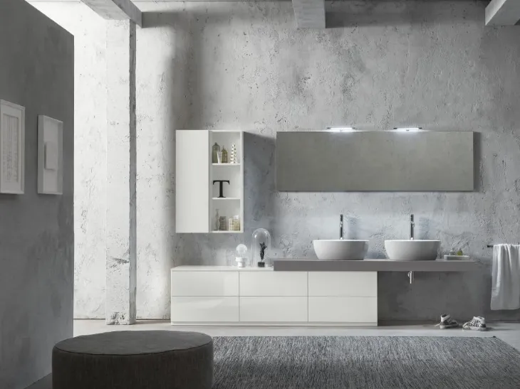 Mobili Bagno Moderni Non Sospesi.Mobile Da Bagno Evo 11 Di Synergie