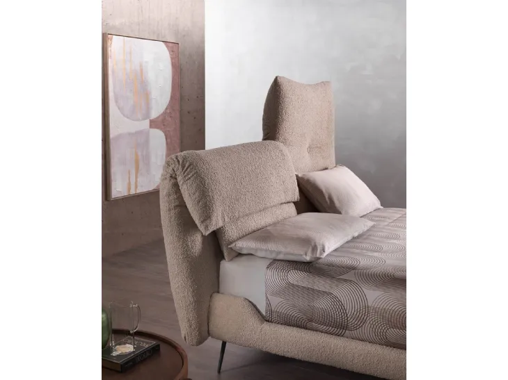 Letto in tessuto con testiera reclinabile Designer Lift di Altrenotti