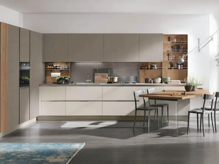 Cucina Moderna angolare con penisola Infinity di Stosa